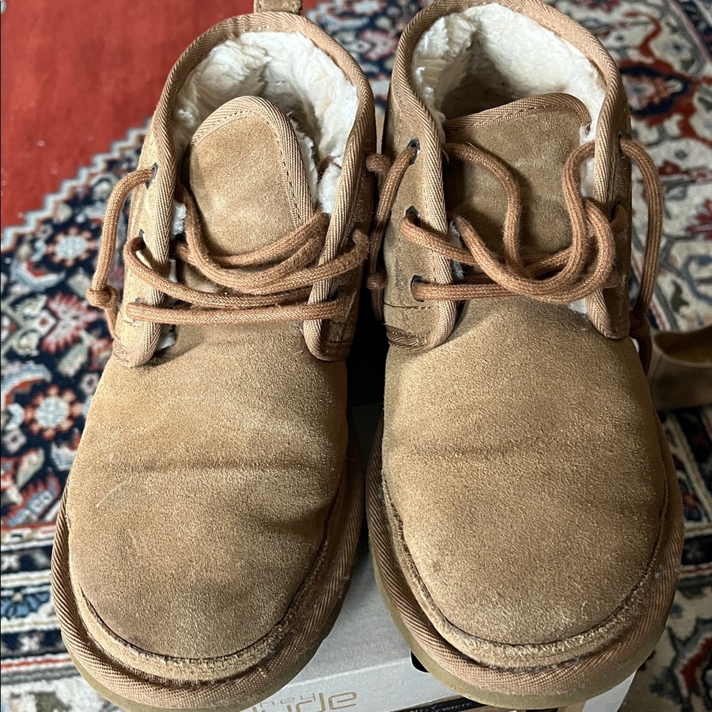 UGG Chestnut Suede Boots with Shearling Lining